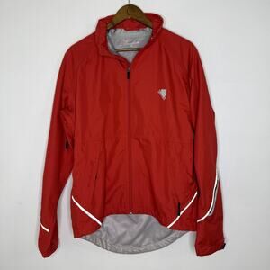 Endura Cycling Jacket Mens Medium Red Waterproof Windproof Reflective Bike